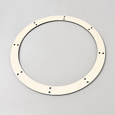 Unfinished Wooden Hanging Wreath Frame WOCR-WH0004-023B-1