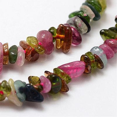 Natural Multicolor Tourmaline Beads Strands G-F328-37-1