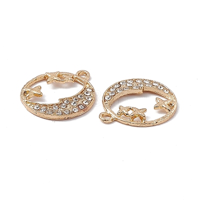 Alloy Rhinestones Pendants FIND-A024-27G-1