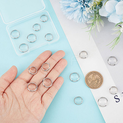 16Pcs 2 Styles 201 Stainless Steel Bead Frames STAS-UN0042-91-1