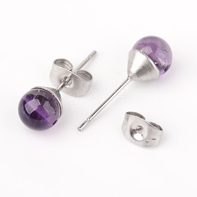 304 Stainless Steel Stud Earring Findings X-EJEW-JE02067-1