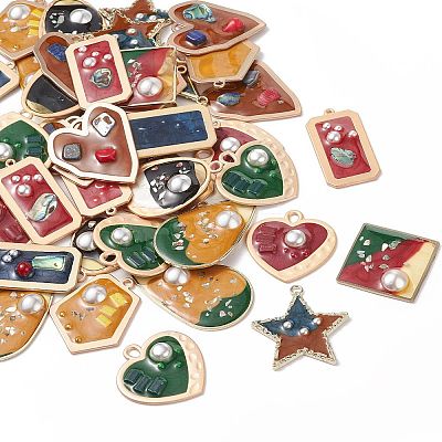 Epoxy Resin Pendants RESI-X0001-41-1