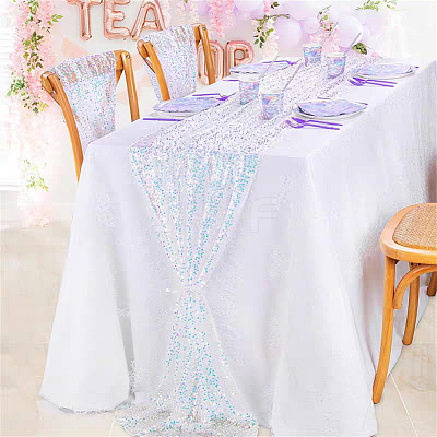 1Pc Polyester Paillette Table Runner AJEW-HY0002-23B-1