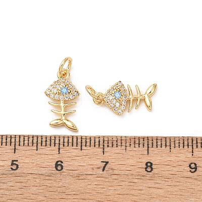 Brass Micro Pave Cubic Zirconia Pendants KK-D019-01C-G-1
