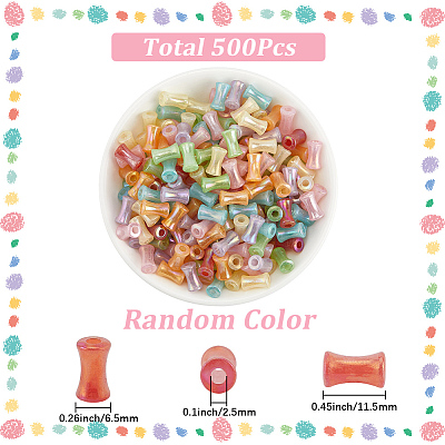 500Pcs Electroplate Opaque Resin Beads FIND-SP0005-06-1