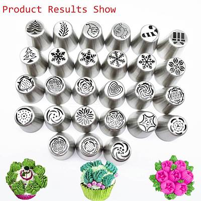 Non-Tarnish Vortex Stainless Steel Russian Piping Tips DIY-D036-07P-1