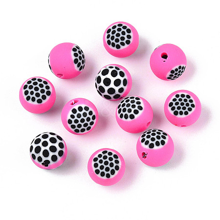 Fruits Theme Handmade Polymer Clay Beads CLAY-T022-04E-1