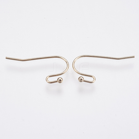 Brass Earring Hooks KK-K224-02G-1