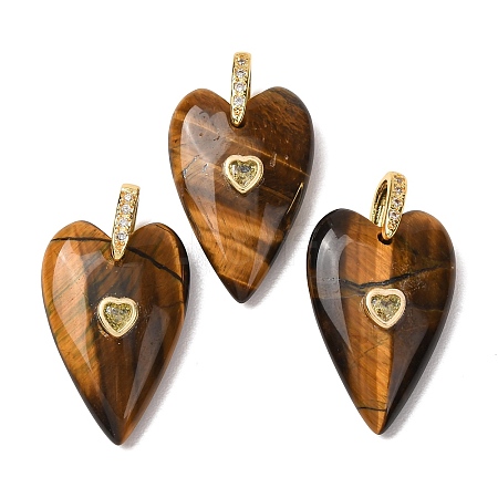 Natural Tiger Eye Pendants GG-CBA51ED-03G-07-1