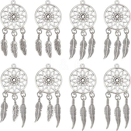  16Pcs 4 Style Tibetan Style Alloy Big Pendants FIND-NB0002-36-1