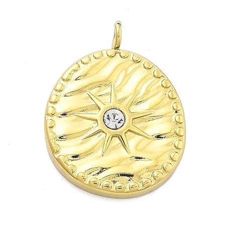 Ion Plating(IP) 304 Stainless Steel Rhinestone Pendants STAS-U034-04G-1