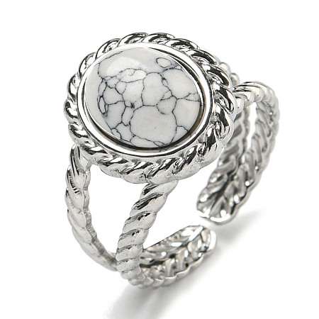 304 Stainless Steel Open Cuff Rings RJEW-C079-13P-01-1
