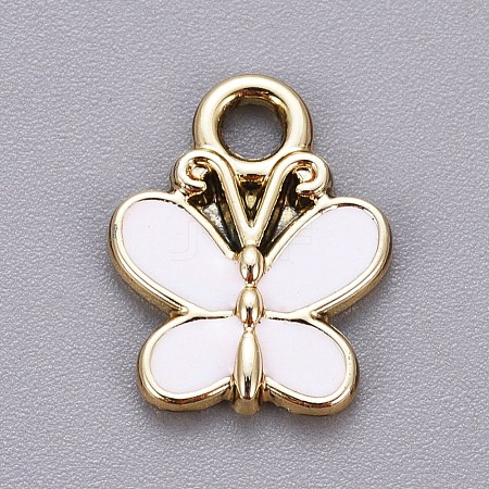 Light Gold Plated Alloy Charms X-ENAM-L029-05KCG-1