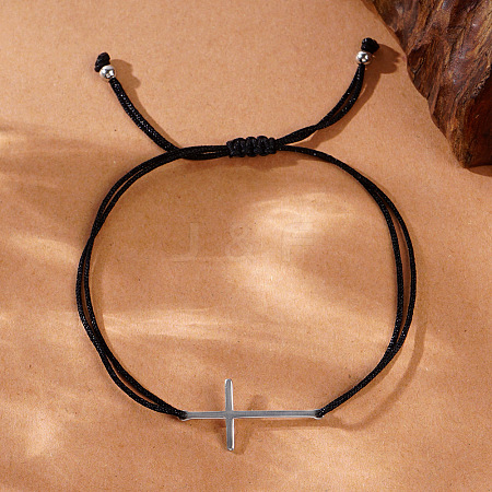 Simple Fashionable Stainless Steel Cross Link Bracelets XC6659-1