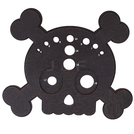 Skull Shape Wood Safety Eyes Insertion Tool DIY-WH0888-182-1