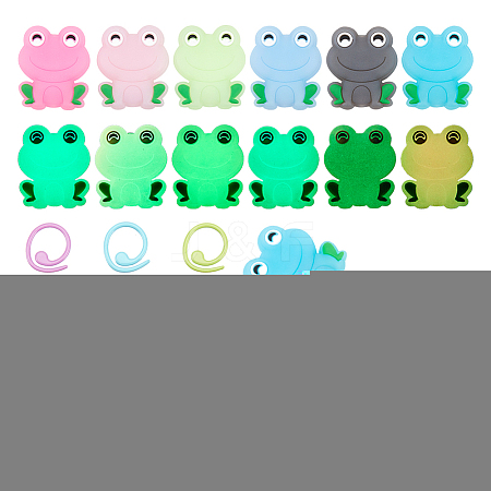 Frog Luminous Silicone Knitting Needle Point Protectors SIL-NB0001-35-1