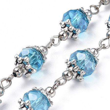 Handmade Glass Beaded Chains AJEW-JB00498-03-1