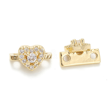 Rack Plating Brass Pave Cubic Zirconia Slide Charms KK-G464-04LG-1