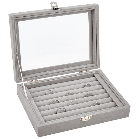 Velvet Jewelry Presentation Boxes CON-WH0087-18-1