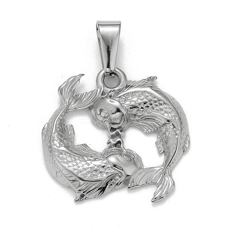 Non-Tarnish 304 Stainless Steel Pendants LS-STAS-D165-14P-10-1