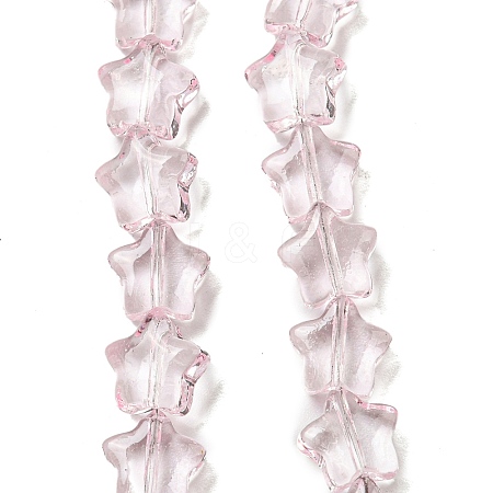 Baking Paint Transparent Glass Beads Strands X1-DGLA-A07-T8mm-KD07-1