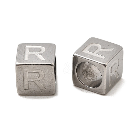 304 Stainless Steel European Beads STAS-D382-02R-P-1