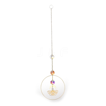 Brass Big Pendant Decorations HJEW-M005-03G-04-1