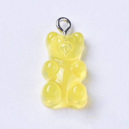 Resin Pendants RESI-WH0008-09C-1