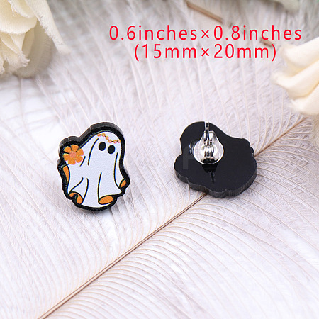 Halloween Theme Acrylic Stud Earrings FS-WG8E35E-08-1