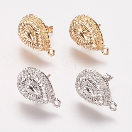 Alloy Stud Earring Findings PALLOY-F201-04-1