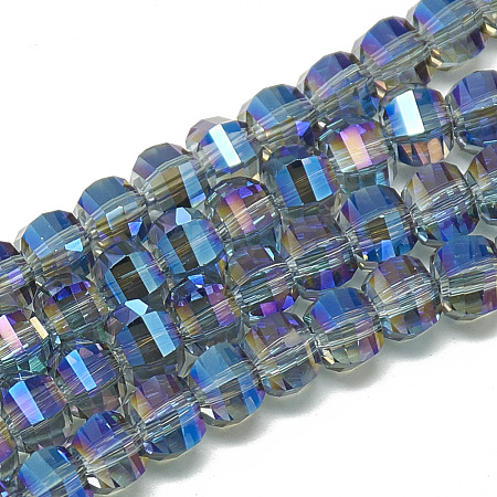 Electroplate Glass Beads Strands EGLA-Q094-A15-1