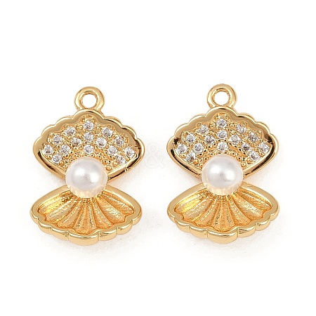 Brass Micro Pave Cubic Zirconia Pendants X1-KK-F902-06B-G-1