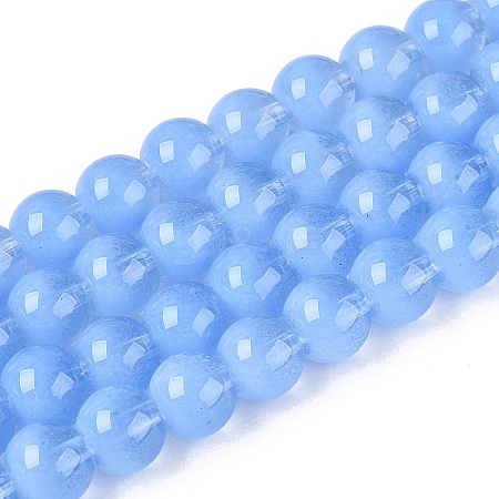 Transparent Glass Imitation Cat Eye Beads Strands GLAA-Q110-01B-05-1