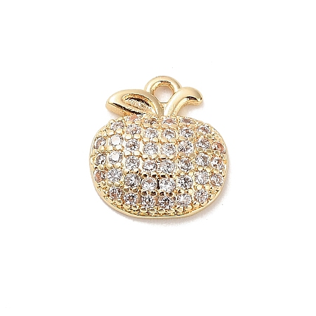 Brass Micro Pave Cubic Zirconia Charms LS-KK-D427-05C-G-1