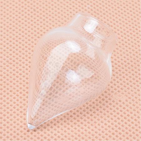 Blown Glass Wishing Bottle Bubble Vial AJEW-Q115-07-1