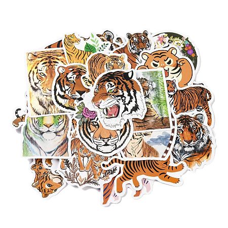 Tiger PVC Adhesive Waterproof Stickers Set DIY-F150-03-1