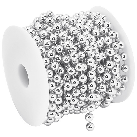 ABS Plastic Imitation Pearl Bead Chain KY-WH20006-09B-1