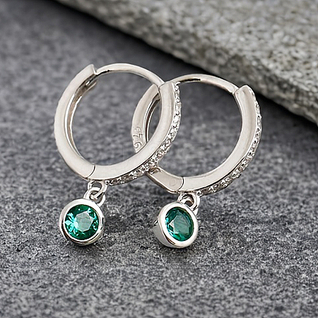 S925 Sterling Silver Flat Round Hoop Earrings TQ3244-5-1