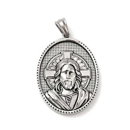 Tibetan Style 304 Stainless Steel Pendants STAS-G275-09AS-1