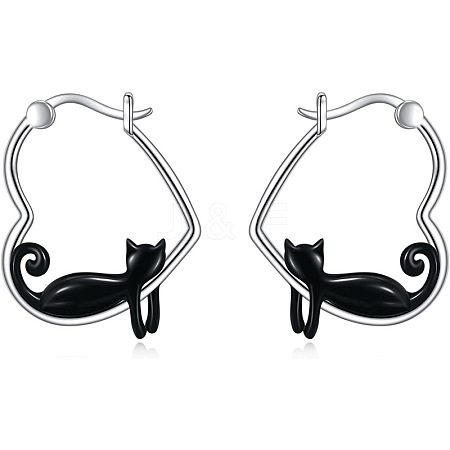 Zinc Alloy Enamel Hoop Earrings FS-WGF523B-01-1