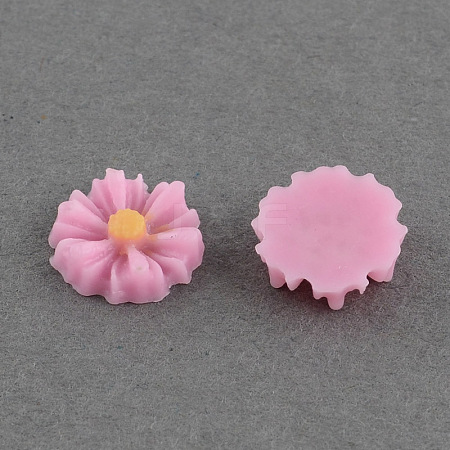 Flatback Hair & Costume Accessories Ornaments Scrapbook Embellishments Resin Flower Daisy Cabochons CRES-Q102-04-1