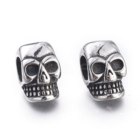 Halloween 304 Stainless Steel European Beads STAS-F243-41AS-1