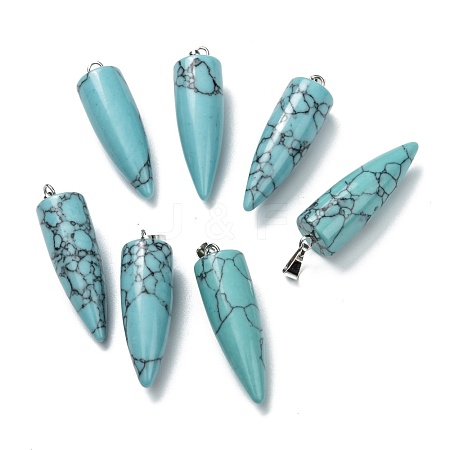 Synthetic Turquoise Pendants G-D040-01P-A05-1
