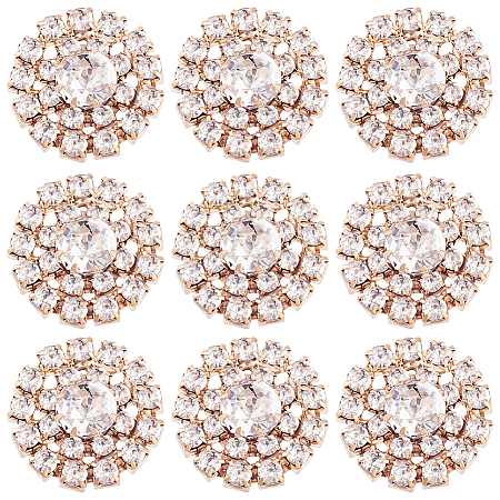 AHADERMAKER 30Pcs Alloy Rhinestone Cabochons ALRI-GA0001-09KCG-1