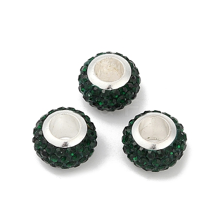 Alloy Rhinestone Clay Pave Beads ALRI-D300-03S-06-1