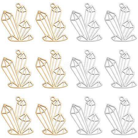 20Pcs 2 Colors  201 Stainless Steel Pendants STAS-DC0006-58-1