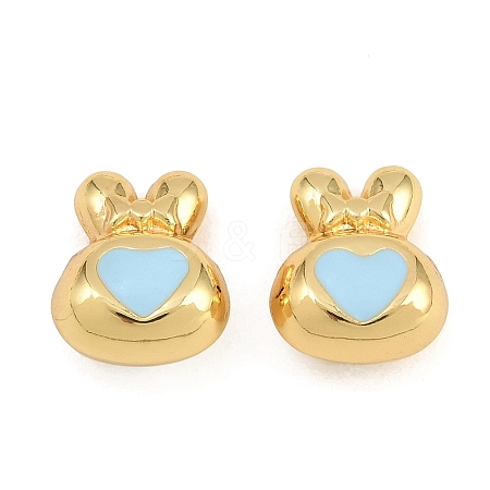 Brass Enamel Beads KK-CBA3297-07D-G-1