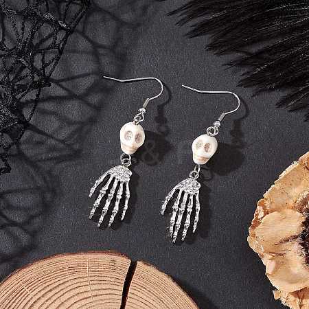 Brass Dangle Earrings EJEW-TA00710-1
