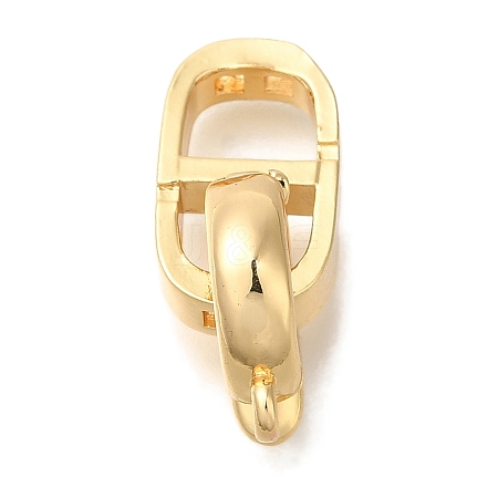 Brass Fold Over Clasps KK-K389-108G-1