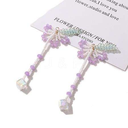 Beaded Flower Charms PW-WGF01EF-02-1